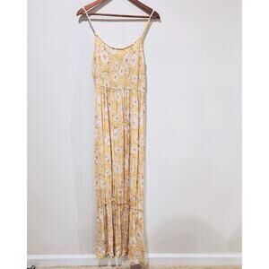 SO Yellow Floral Maxi Dress